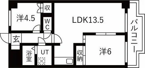 シャトー新宮【403号室】の間取り