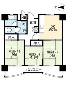 UR南港しらなみ【0310820号室】の間取り