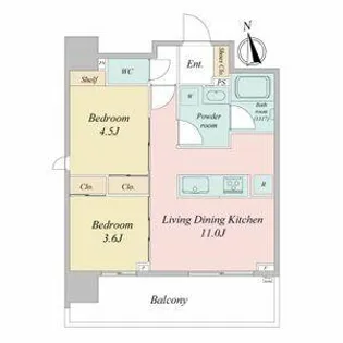 デュオフラッツ今池フレナ【4階】の間取り