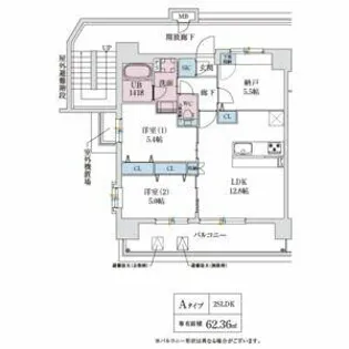 スプランディッド玉造DUE【6階】の間取り