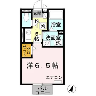 フローラ岡本 A棟【A202号室】の間取り