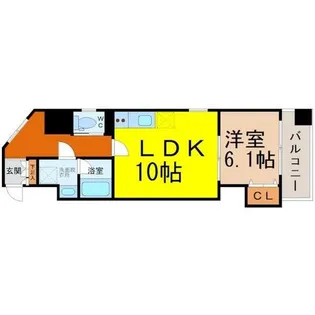 カスタリア志賀本通【7階】の間取り