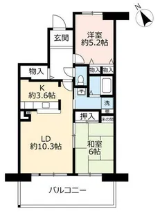 URアルビス旭ヶ丘【0050407号室】の間取り