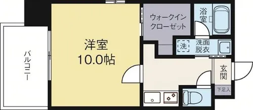 福岡県福岡市中央区清川2丁目【マンション】の間取り