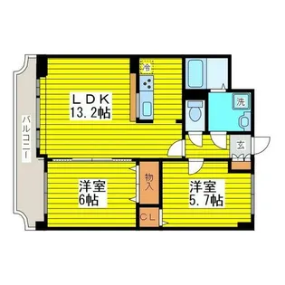 ヴォーネン元町NORTH【302号室】の間取り