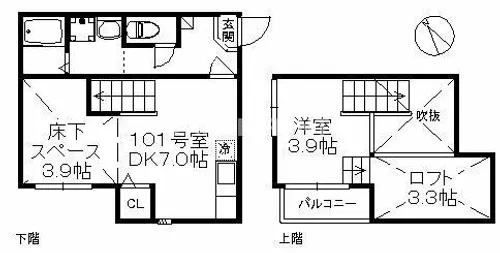 飛鳥の杜・Ⅱ【1階】の間取り