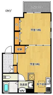 CasaMia天茶【2階】の間取り