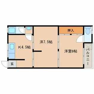 フェリースマンション秋月【105号室】の間取り