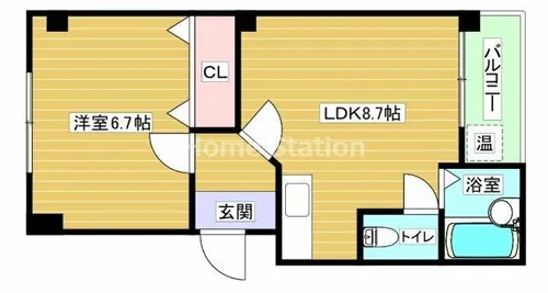 大阪府大阪市福島区鷺洲2丁目【マンション】の間取り