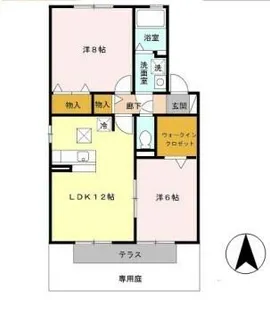 シャルマンコート A【1階】の間取り