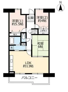 URサンヴァリエ苅田【0050802号室】の間取り