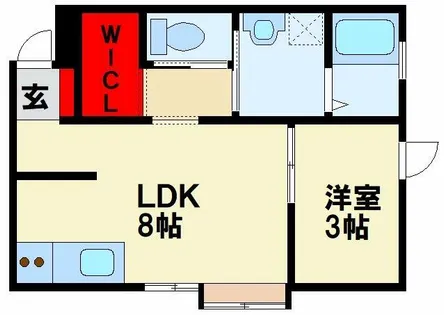 さくらステージ九工大前【102号室】の間取り
