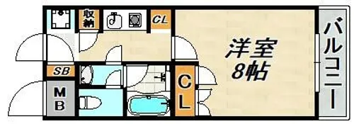 アクシス板宿【5階】の間取り