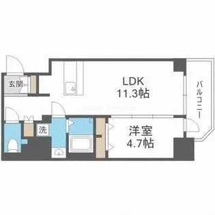 コンフォリア・リヴ新大阪WEST【9階】の間取り