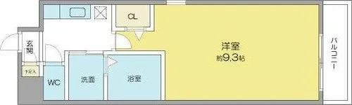 ボヌール津金【207号室】の間取り