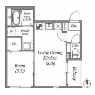 ハーモニーテラス豊南町南【2階】の間取り