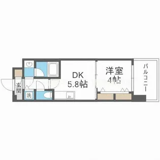 プレジオ江坂SOUTH【3階】の間取り
