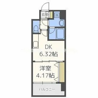 プレジオ江坂II【9階】の間取り
