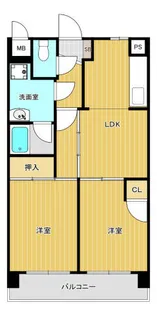 トーカンマンション小倉東【4階】の間取り