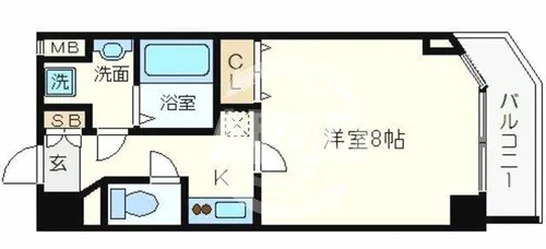 S-RESIDENCE難波Viale【6階】の間取り