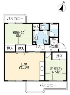 UR南花台【0080203号室】の間取り
