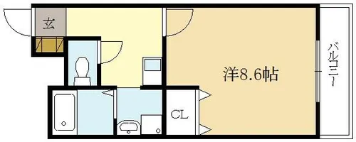 ヴァンガード【2階】の間取り