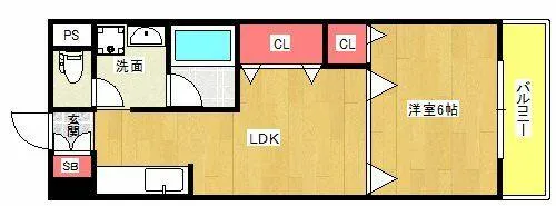シャトー弁天弐番館【302号室】の間取り