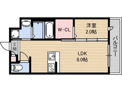 リアコート千里丘ⅡNORTH【307号室】の間取り