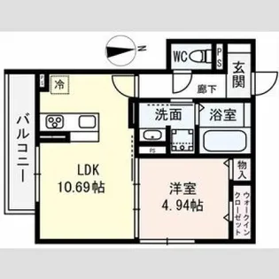 コンフォール畝傍【1階】の間取り