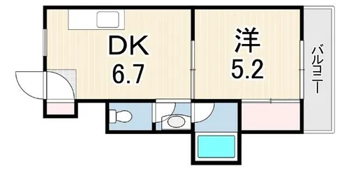 ルワージュ立花【3階】の間取り