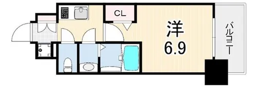 フォーリアライズ尼崎エラン【9階】の間取り