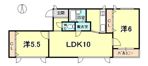 サンロイヤル神垣【2階】の間取り