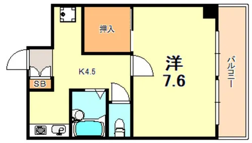 フルール名谷【4階】の間取り