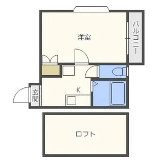 ガーラ渡辺通り【2階】の間取り