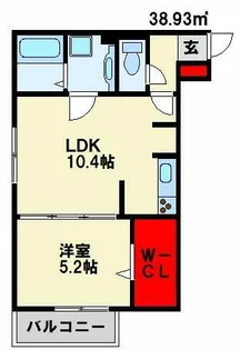 セジュール高須南【102号室】の間取り