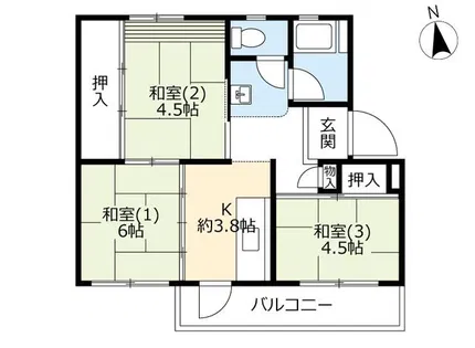 UR鈴蘭台第一【0120501号室】の間取り