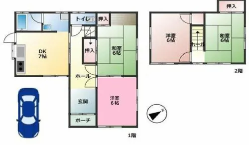 兵庫県姫路市砥堀【一戸建】の間取り