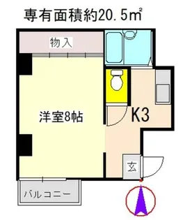 ハイツわかば【3-C号室】の間取り