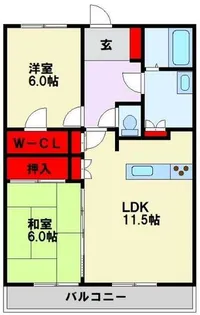 サンパーク西鳴水【205号室】の間取り