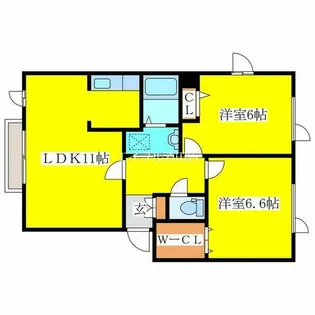 シャーメゾンリラ【2階】の間取り