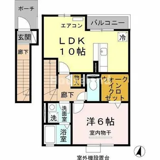 ヴィラ・シャロム B棟【1階】の間取り