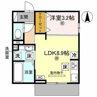 トリシアシャトー【1階】の間取り