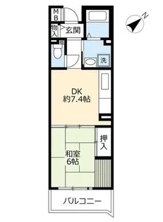 URシティコート住吉本町【0000515号室】の間取り