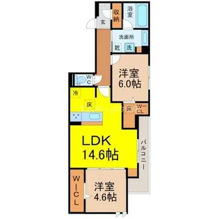 セレスティア苗代【3階】の間取り