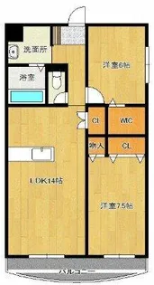 グランドヒルズ篠山【401号室】の間取り