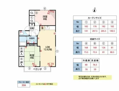 ベルナール津福【210号室】の間取り