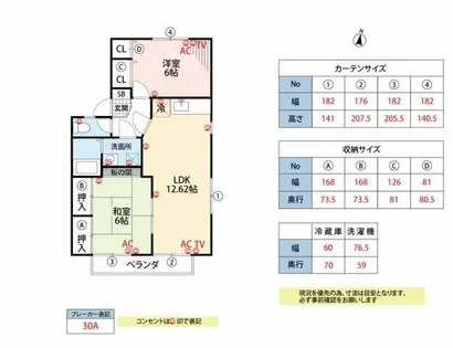 ベルナール津福【210号室】の間取り