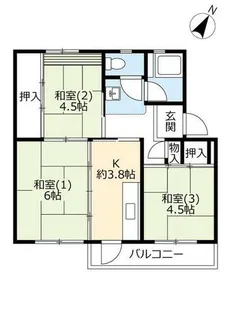 UR有野【A160304号室】の間取り
