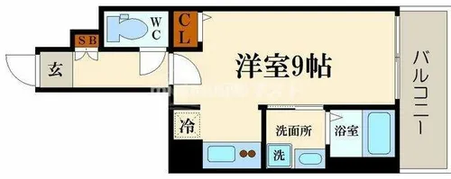 プレサンス立売堀パークシティ【14階】の間取り