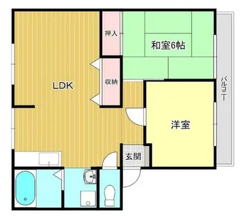 サンビレッジ・ピュアⅠ E棟【212号室】の間取り